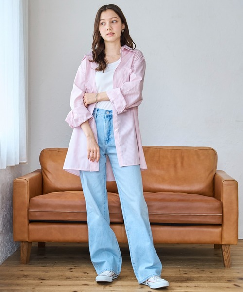 WEGO（ウィゴー）の「WEGO/カラールーズシャツ（シャツ/ブラウス・レディース・その他1/ホワイト/イエロー系その他5/ブルー系その他4・FREE）」の18枚目の写真