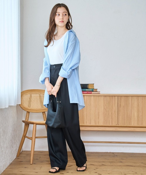 WEGO（ウィゴー）の「WEGO/カラールーズシャツ（シャツ/ブラウス・レディース・その他1/ホワイト/イエロー系その他5/ブルー系その他4・FREE）」の16枚目の写真