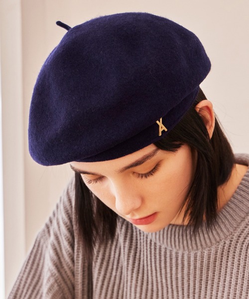 VARZAR（バザール）の「VARZAR スタッドロゴウールベレー（ハンチング