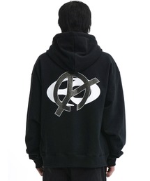 『OY/オーワイ』 O.N.L LINESTONE HOODIE ZIP-UP/ロゴラインストーン ジップアップパーカー