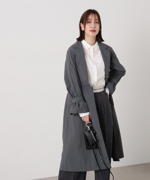 natural beauty ナチュラルビューティー　グレーと黒のロングコート natural beauty ナチュラルビューティーグレーと黒のロングコート