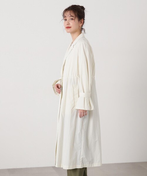 N.（N. Natural Beauty Basic）（エヌエヌナチュラルビューティーベーシック）の「◆ナイロンタフタロングコート（その他アウター・レディース・チャコールグレー/アイボリー・MEDIUM）」の22枚目の写真