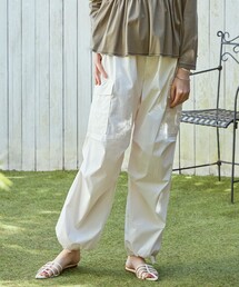 【SLOW/好評につき新色追加】ミリタリーストレッチタフタ カーゴパンツ