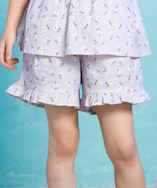 Seraph（セラフ）の「まいにち裾フリルデザインショートパンツ（その他パンツ・キッズ・チャコール/ラベンダー/その他3/ブルー/ピンク/ネイビー/ベージュ・90/100/110/120/80/130/140）」の5枚目の写真