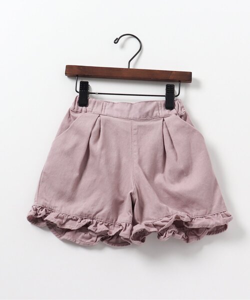 Seraph（セラフ）の「まいにち裾フリルデザインショートパンツ（その他パンツ・キッズ・チャコール/ラベンダー/その他3/ブルー/ピンク/ネイビー/ベージュ・90/100/110/120/80/130/140）」の6枚目の写真