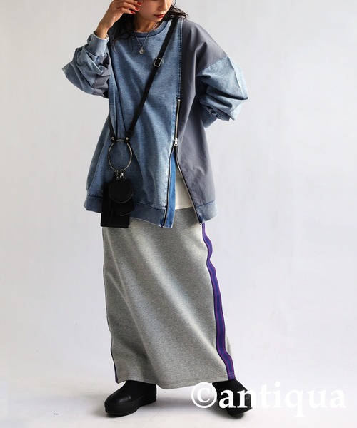 antiqua（アンティカ）の「切替えナイロントップス（Tシャツ/カットソー・レディース・ブルー/ブラック・FREE）」の18枚目の写真