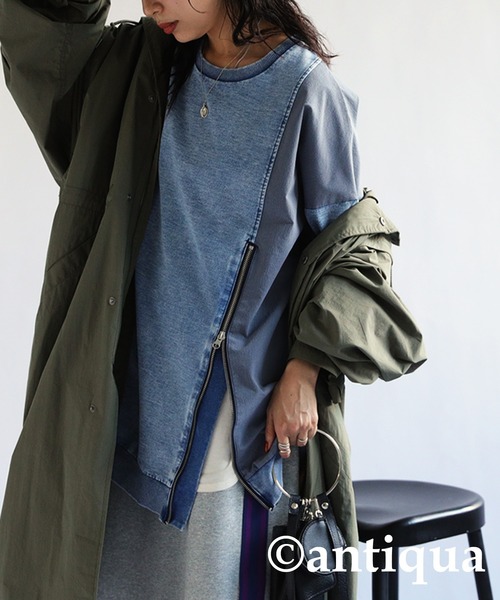 antiqua（アンティカ）の「切替えナイロントップス（Tシャツ/カットソー・レディース・ブルー/ブラック・FREE）」の19枚目の写真