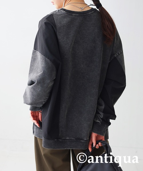 antiqua（アンティカ）の「切替えナイロントップス（Tシャツ/カットソー・レディース・ブルー/ブラック・FREE）」の6枚目の写真