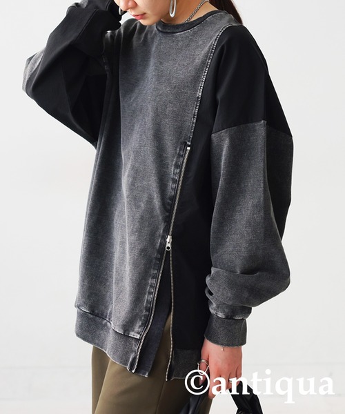 antiqua（アンティカ）の「切替えナイロントップス（Tシャツ/カットソー・レディース・ブルー/ブラック・FREE）」の8枚目の写真