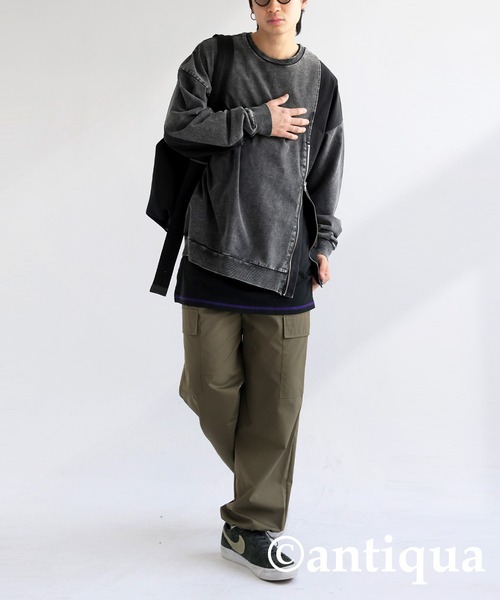 antiqua（アンティカ）の「切替えナイロントップス（Tシャツ/カットソー・レディース・ブルー/ブラック・FREE）」の11枚目の写真