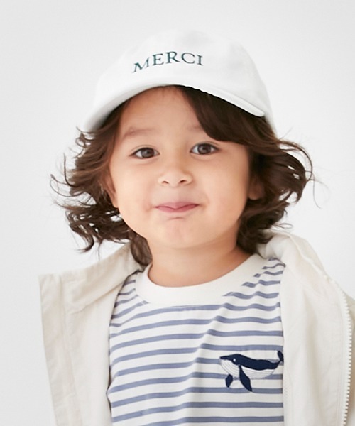 petit main(プティマイン)の「【リンク】ロゴ刺しゅうキャップ(キッズ)(キャップ・キッズ・ネイビー/グリーン/アイボリー・52cm/50cm/54cm)」の22枚目の写真