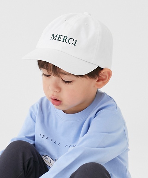 petit main(プティマイン)の「【リンク】ロゴ刺しゅうキャップ(キッズ)(キャップ・キッズ・ネイビー/グリーン/アイボリー・52cm/50cm/54cm)」の19枚目の写真