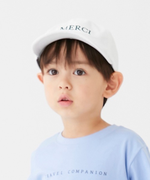 petit main(プティマイン)の「【リンク】ロゴ刺しゅうキャップ(キッズ)(キャップ・キッズ・ネイビー/グリーン/アイボリー・52cm/50cm/54cm)」の18枚目の写真