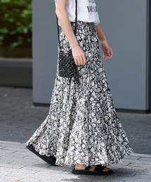 JOURNAL STANDARD relume（ジャーナルスタンダード　レリューム）の「《追加2》コットンボイルクリンクルティアードスカート（柄）（スカート）」