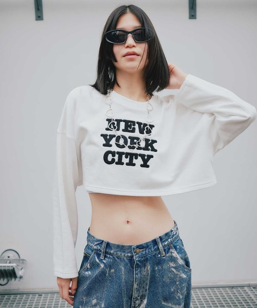 【セール】ANNA SUI NYC “NYC” 刺繍 スウェット プルオーバー 【SP】（スウェット）｜ANNA SUI NYC（アナ スイ エヌ ワイ シー）