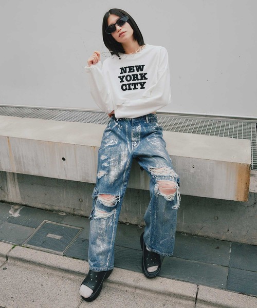 【セール】ANNA SUI NYC “NYC” 刺繍 スウェット プルオーバー 【SP】（スウェット）｜ANNA SUI NYC（アナ スイ エヌ ワイ シー）