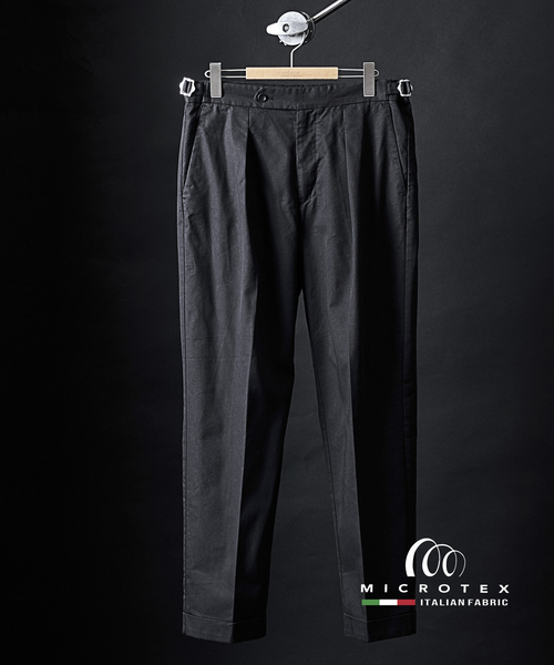 JOURNAL STANDARD relume（ジャーナルスタンダード　レリューム）の「【MICROTEX / マイクロテックス】サイドアジャスターパンツ（その他パンツ・メンズ・ベージュ/ブラック・MEDIUM/LARGE）」の2枚目の写真