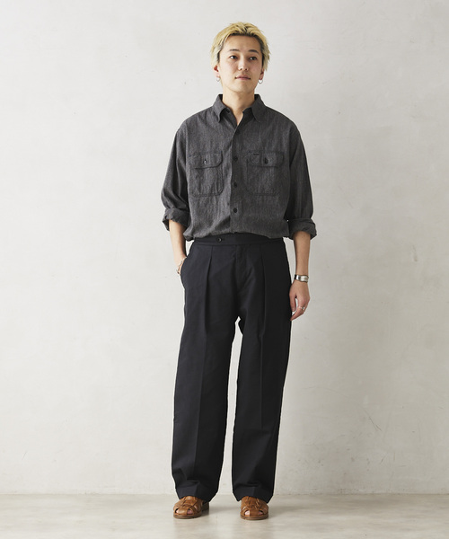 JOURNAL STANDARD relume（ジャーナルスタンダード　レリューム）の「【MICROTEX / マイクロテックス】サイドアジャスターパンツ（その他パンツ・メンズ・ベージュ/ブラック・MEDIUM/LARGE）」の3枚目の写真