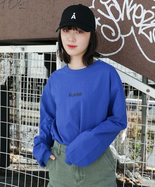 ALAND（エーランド）の「【UNISEX】ALAND／ロゴプリントT／長袖T／2993978（Tシャツ/カットソー・レディース・ブラック/ブルー/ホワイト・MEDIUM/LARGE）」の4枚目の写真