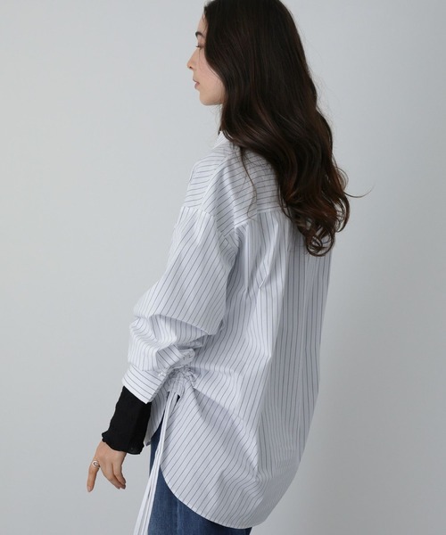 saloon(サルーン)の「SALOON(サルーン)/ サイドリボンシャツ【洗濯機洗い可】(シャツ/ブラウス・レディース・ホワイト/ホワイト系その他/ブルー系その他/ライトブルー・FREE)」の13枚目の写真