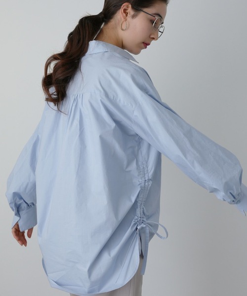 saloon(サルーン)の「SALOON(サルーン)/ サイドリボンシャツ【洗濯機洗い可】(シャツ/ブラウス・レディース・ホワイト/ホワイト系その他/ブルー系その他/ライトブルー・FREE)」の22枚目の写真