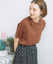 PAR ICI | 【WEB別注カラー】強撚綿 ケーブル襟ポロシャツ(ポロシャツ)