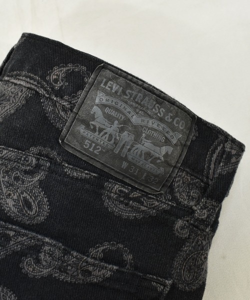 Levi's（リーバイス）の「【ヴィンテージ古着】Levi's / リーバイス 512 ペイズリー柄 デニムパンツ ブラックデニム（デニムパンツ・メンズ・ブラック・31）」の5枚目の写真