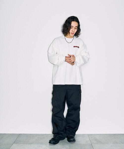 NEW JACK(ニュージャック)の「∴WEGO/別注NEWJACKグラフィックロンT(Tシャツ/カットソー・メンズ・ホワイト/ブラック・MEDIUM/LARGE)」の3枚目の写真