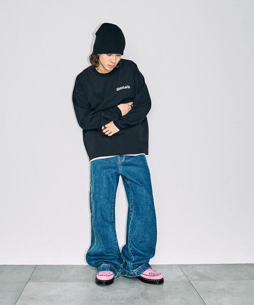 NEW JACK(ニュージャック)の「∴WEGO/別注NEWJACKグラフィックロンT(Tシャツ/カットソー・メンズ・ホワイト/ブラック・MEDIUM/LARGE)」の4枚目の写真