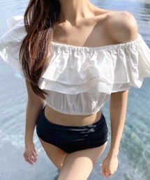 Riff（リフ）の「[2点セット] オフショルフリルビキニ（水着）」