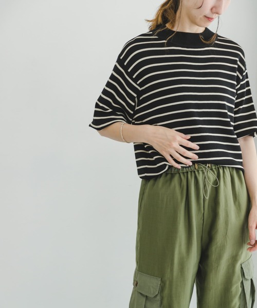 ITEMS URBANRESEARCH(アイテムズ アーバンリサーチ)の「『洗濯可』ソウバリボリュームスリーブニット(ニット/セーター・レディース・ブラック/ホワイト系その他/オフホワイト/ブラウン/ブラック系その他・FREE)」の5枚目の写真