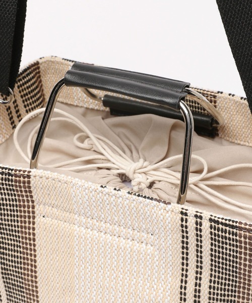 LEPSIM(レプシィム)の「マルチストライプ2WAYバッグ 110678(ショルダーバッグ・レディース・ブルー/アイボリー/ブラウン・ONE SIZE)」の10枚目の写真