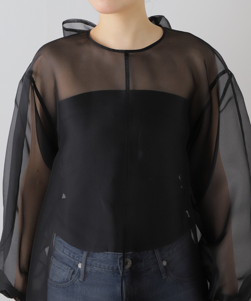 IENA LA BOUCLE（イエナラブークル）の「IENA LA BOUCLE シルクオーガンジーL/Wドレス（ワンピース・レディース・ブラック・FREE）」の16枚目の写真