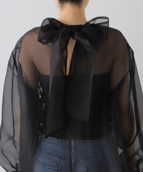 IENA LA BOUCLE（イエナラブークル）の「IENA LA BOUCLE シルクオーガンジーL/Wドレス（ワンピース・レディース・ブラック・FREE）」の17枚目の写真