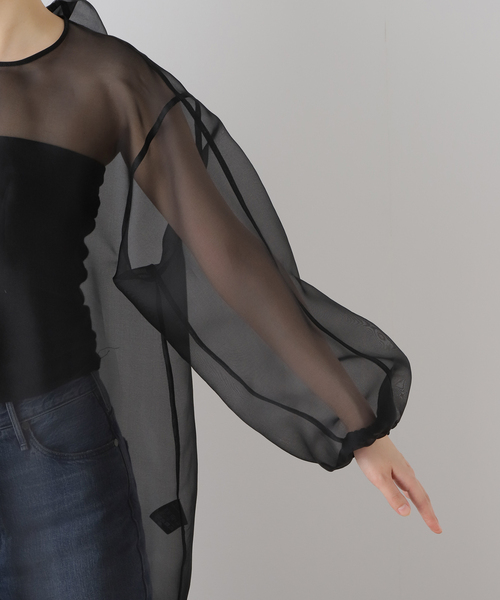 IENA LA BOUCLE（イエナラブークル）の「IENA LA BOUCLE シルクオーガンジーL/Wドレス（ワンピース・レディース・ブラック・FREE）」の19枚目の写真