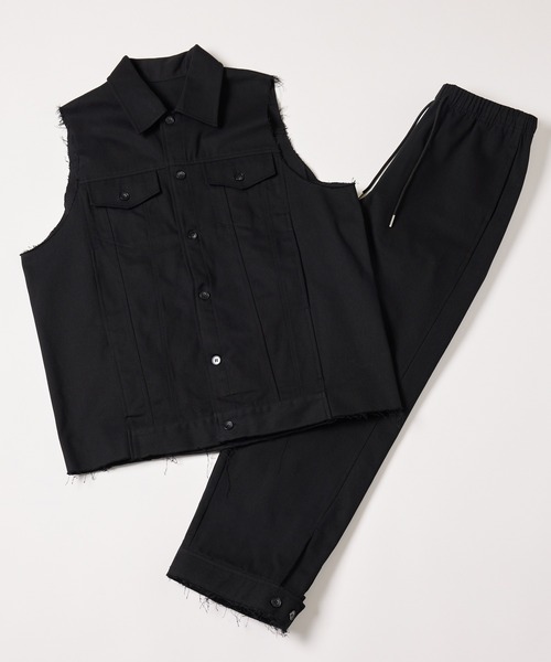 AIVER（アイバー）の「AIVER カットオフツイルノースリーブシャツ 