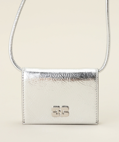 GANNI(ガニー)の「【GANNI/ガニー】Bou Wallet On Strap Metallic A5719(財布・レディース・ガンメタ・FREE)」の5枚目の写真
