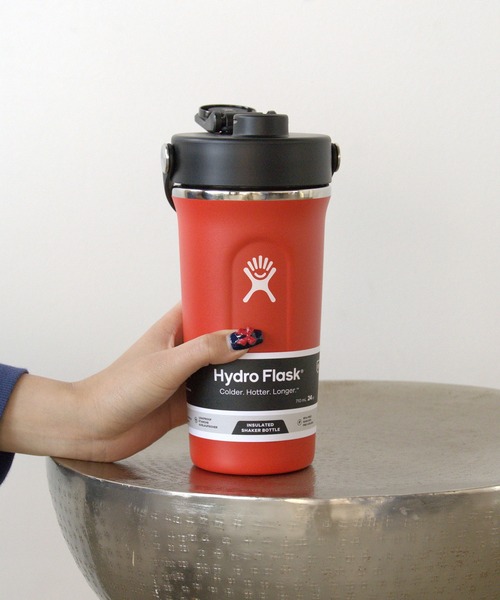HYDRO FLASK(ハイドロフラスク)の「HydroFlask/ハイドロフラスク 24oz INSULATED SHAKER BOTTLE シェイカー ボトル /水筒 2026年 夏 夏服(水筒・メンズ・ブラック/インディゴブルー/レッド/ライトブルー/ピンク/オレンジ・FREE)」の14枚目の写真