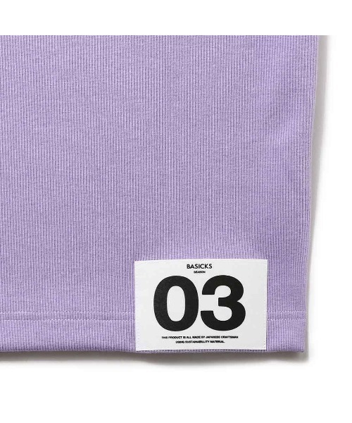 BASICKS（ベイシックス）の「BASICKS Super Fine Organic Rib Tank-top B-0017（タンクトップ・レディース・パープル・MEDIUM）」の5枚目の写真