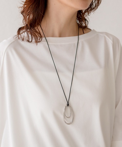 RIVE DROITE（リヴドロワ）の「Wリングコードネックレス（ネックレス・レディース・シルバー/ゴールド・FREE）」の2枚目の写真