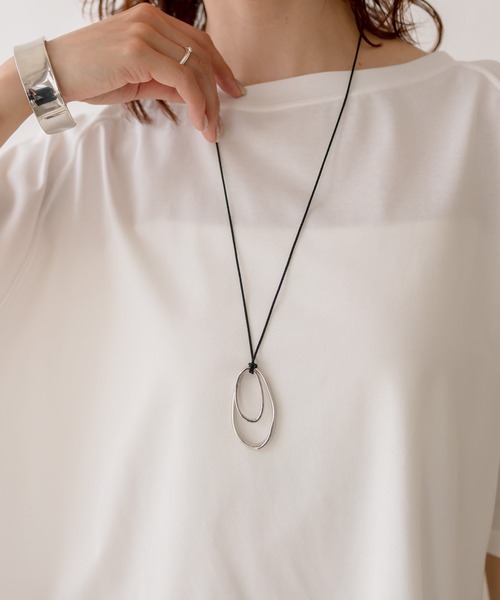 RIVE DROITE（リヴドロワ）の「Wリングコードネックレス（ネックレス・レディース・シルバー/ゴールド・FREE）」の3枚目の写真