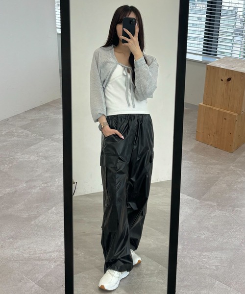 3.3 Field Trip （3.3フィールドトリップ）の「3.3 Field Trip／リボンカーディガン（カーディガン/ボレロ・レディース・ライトグレー/ブラック/ブルー・FREE）」の13枚目の写真