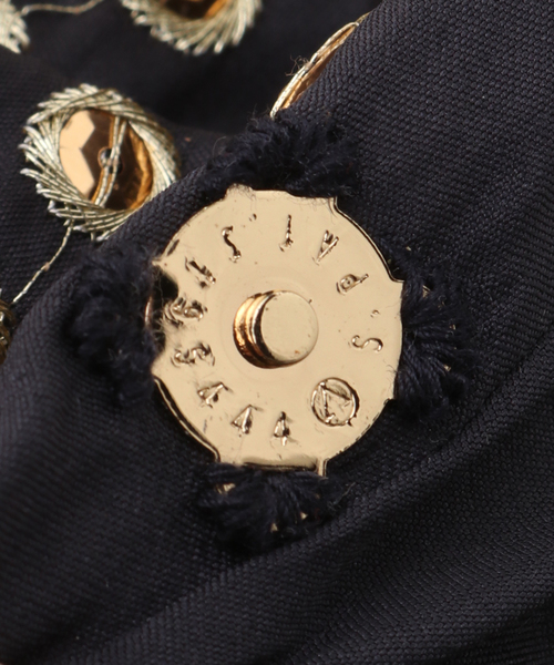 Spick & Span（スピックアンドスパン）の「ne Quittez pas / ヌキテパ POLY DUPIN EMB MINI BAG 012041NA1（ハンドバッグ・レディース・グリーン/ネイビー・MEDIUM）」の11枚目の写真