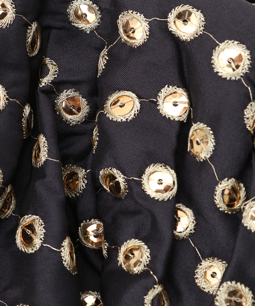 Spick & Span（スピックアンドスパン）の「ne Quittez pas / ヌキテパ POLY DUPIN EMB MINI BAG 012041NA1（ハンドバッグ・レディース・グリーン/ネイビー・MEDIUM）」の15枚目の写真