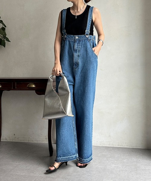 Doudou ライトブルー デニムオーバーオール DOUDOUライトブルー デニム サロペット