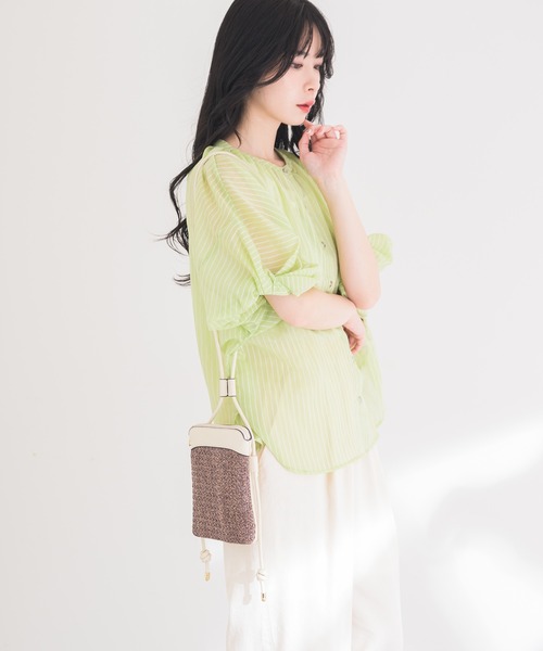 KATHARINE ROSS（キャサリンロス）の「【KATHARINE ROSS】WEB限定 メッシュレザーショルダー（かごバッグ・レディース・ブラック/アイボリー・MEDIUM）」の22枚目の写真