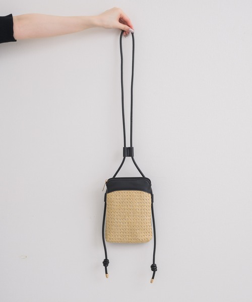 KATHARINE ROSS（キャサリンロス）の「【KATHARINE ROSS】WEB限定 メッシュレザーショルダー（かごバッグ・レディース・ブラック/アイボリー・MEDIUM）」の12枚目の写真