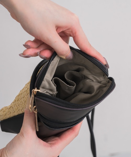 KATHARINE ROSS（キャサリンロス）の「【KATHARINE ROSS】WEB限定 メッシュレザーショルダー（かごバッグ・レディース・ブラック/アイボリー・MEDIUM）」の7枚目の写真