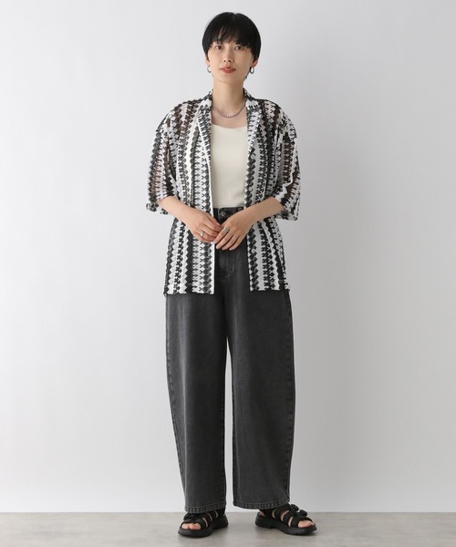 LEPSIM(レプシィム)の「レーシー柄シャツ 116752(シャツ/ブラウス・レディース・ブラック/ブルー・FREE)」の20枚目の写真