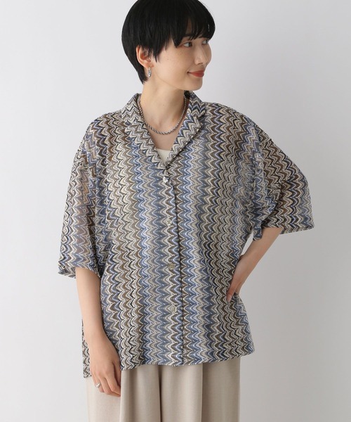 LEPSIM(レプシィム)の「レーシー柄シャツ 116752(シャツ/ブラウス・レディース・ブラック/ブルー・FREE)」の22枚目の写真